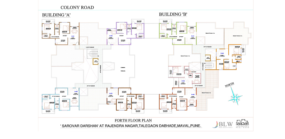 Building A&B-4rt Floor-Sale Plan-Sarovar Darshan